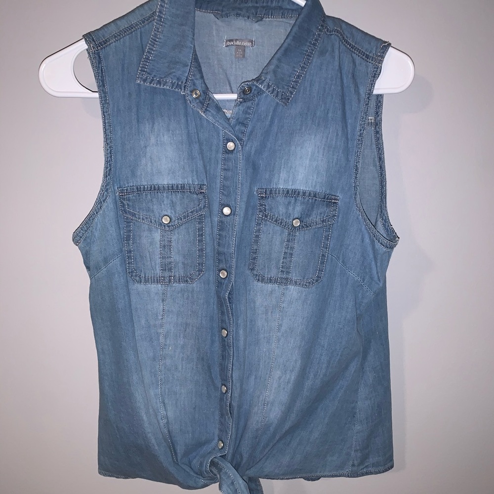 Charlotte Russe Denim Tank-Top